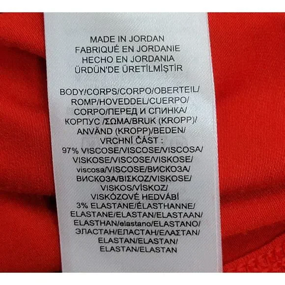 Lauren Ralph Lauren Red Short Sleeve Turtleneck Stretch Pullover Women's Size XL - Picture 4 of 7